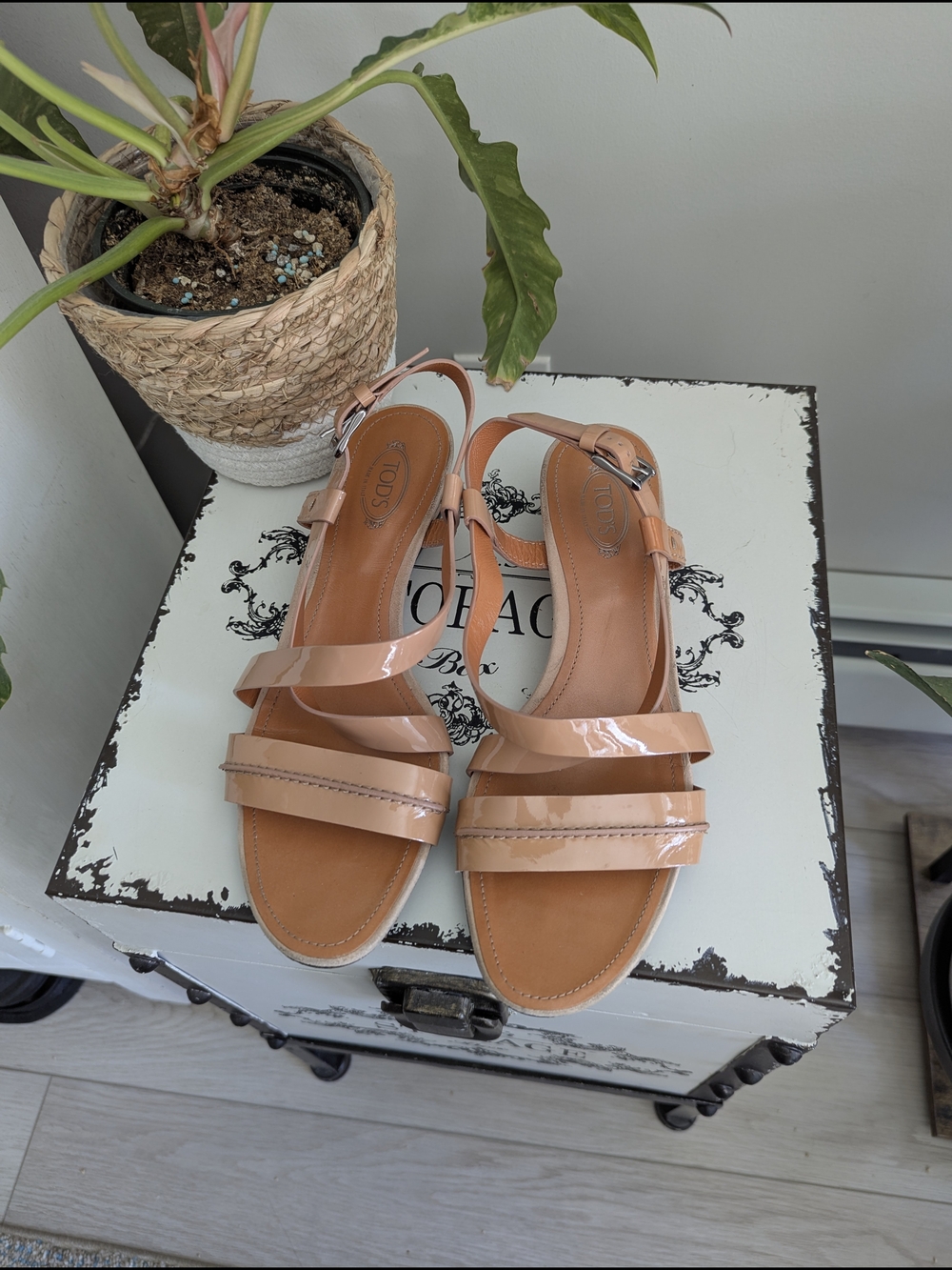 Tod's Patent Leather Strappy Sandals
